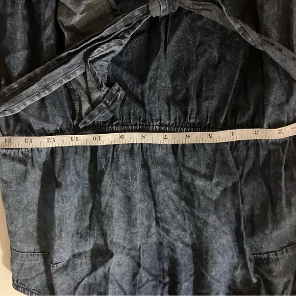 Blue Ruffle Dress size large - Picture 6 of 6